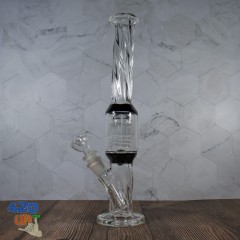 Гарний скляний бонг Crystal 33 см із восьми рукавним перколятором