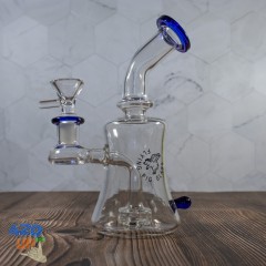 Скляний баблер Flying Pig 18 см для куріння трави Wax масел oil