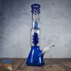 Стеклянный бонг Blue Spiral 30 см с спиральным перколятором ICE шипами