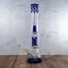 Стеклянный бонг для курения ICE Spiral 34 см синий с спиральным перколятором