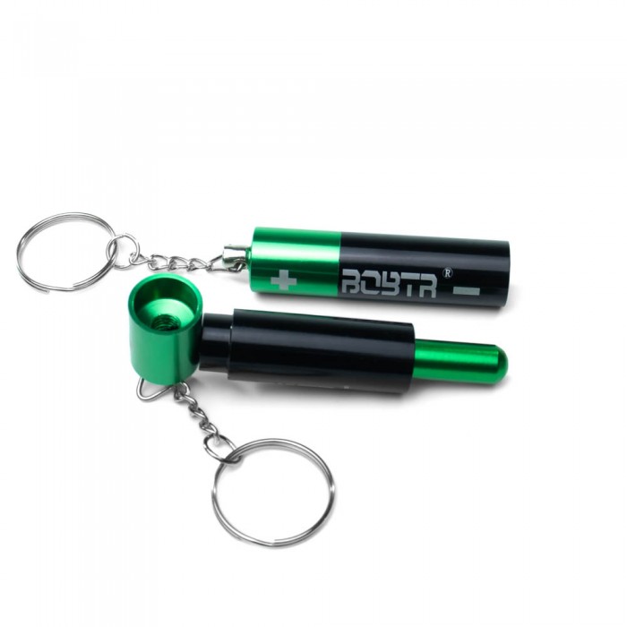 Курильна трубка Батарейка (Green) імітує брелок
