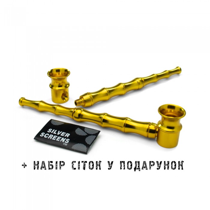 Курильна трубка Дуда Gold 13 см з алюмінію