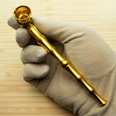 Дуда Gold - довга алюмінієва курильна трубка 13см + 5 сіток