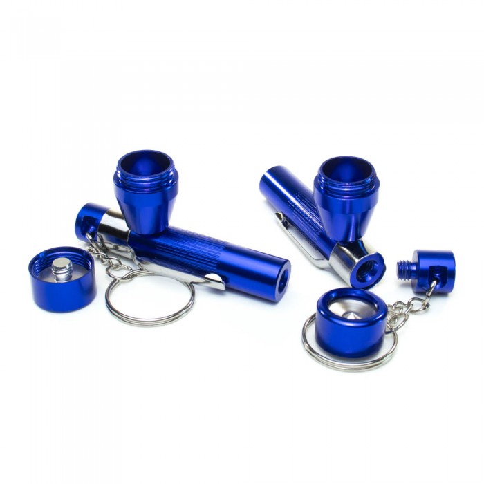 Стелс трубка «Ліхтарик» синя для куріння та випарювання