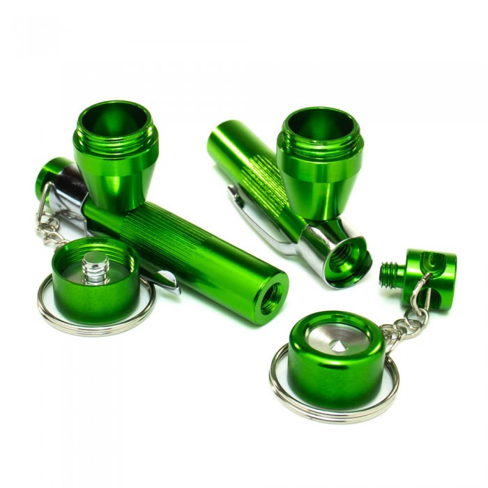 Зелена алюмінієва курильна трубка Ліхтар розбірний