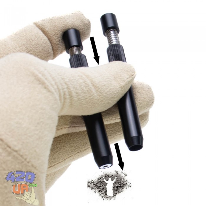 Курильна трубка із самоочищенням One Hitter Black