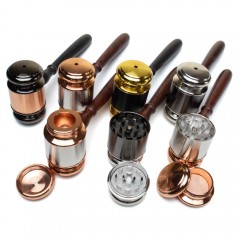 Молоток Судьи 3в1 Курительная трубка с гриндером и тайником для трав