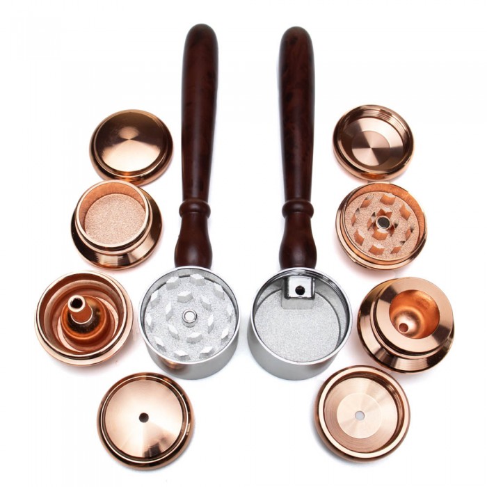 Молоток Судьи 3в1 Трубка для курения трав с гриндером и тайником