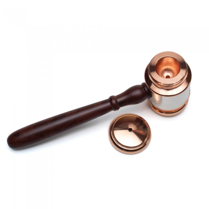 Молоток Судьи 3в1 Трубка для курения трав с гриндером и тайником