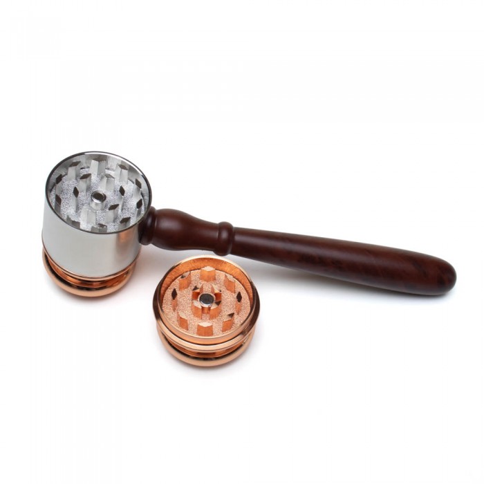 Молоток Судьи 3в1 Трубка для курения трав с гриндером и тайником