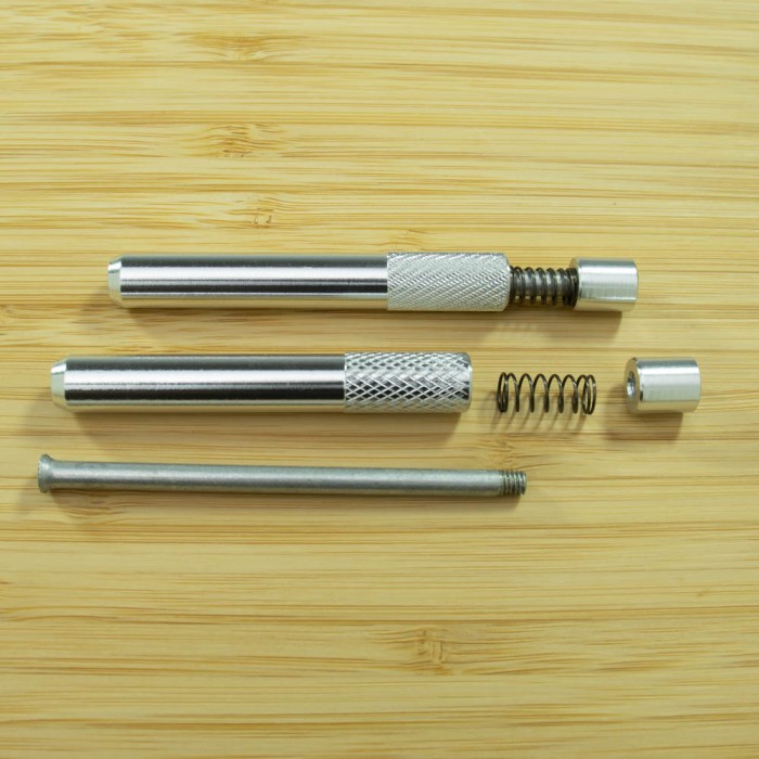 Алюмінієва міні трубка One Hitter Silver із пружиною