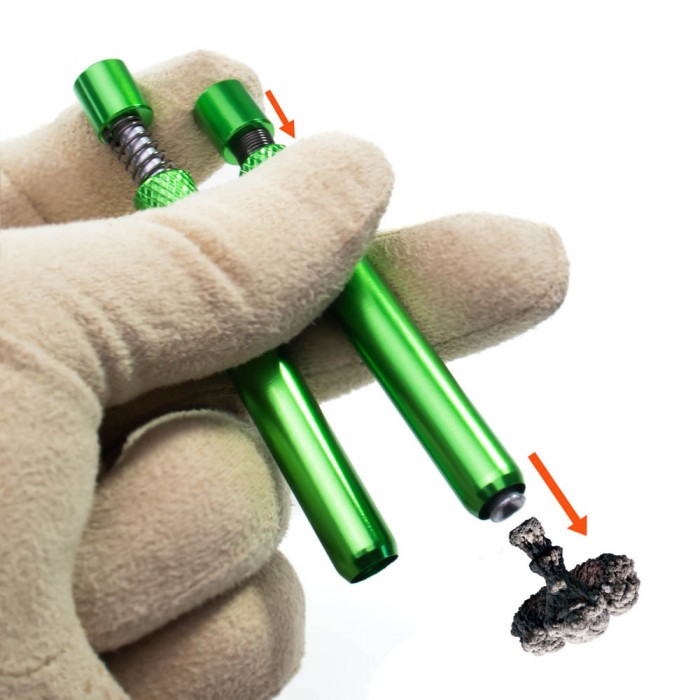 Розбірна міні-трубка One Hitter зеленого кольору з пружиною