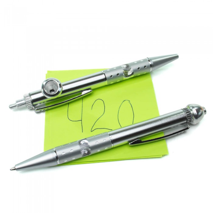 Металева ручка-трубка 2в1 Silver