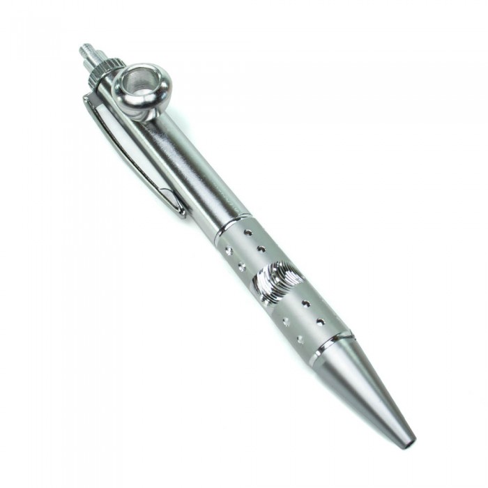 Металева ручка-трубка 2в1 Silver