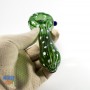 Стеклянная курительная трубка Зеленая с кик отверстием для воздуха