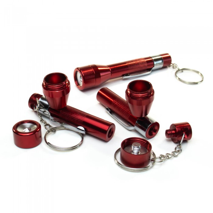 Червона стелс трубка Ліхтарик для прихованого куріння