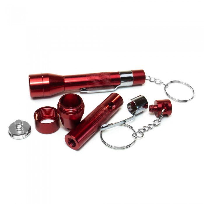 Червона стелс трубка Ліхтарик для прихованого куріння