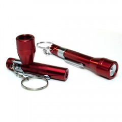 Стелс Трубка для прихованого куріння Ліхтарик (Червона)