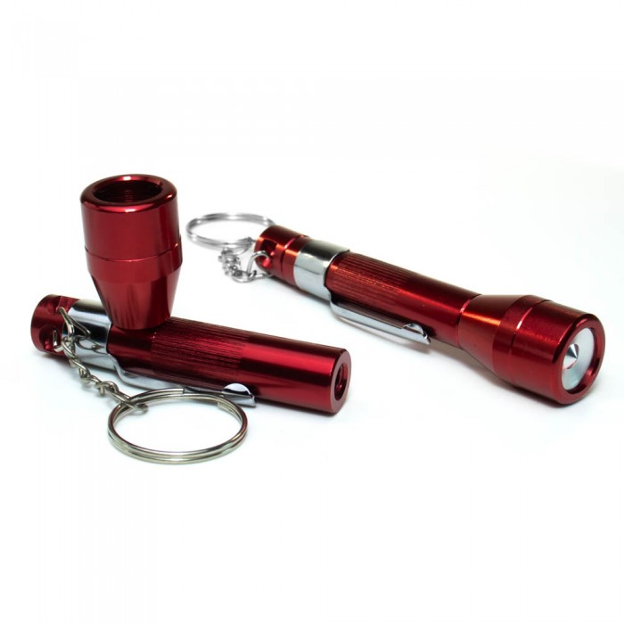 Червона стелс трубка Ліхтарик для прихованого куріння
