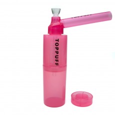 Top Puff 2 Рожевий в тубусі з перколятором - трубка бонг для куріння