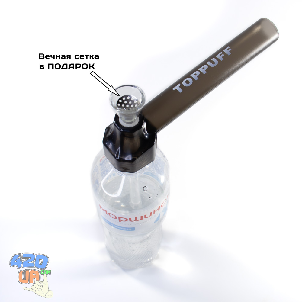 Трубка бонг Top Puff USA черный цвет водный девайс для 420 курения из бутылки