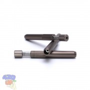 Трубка для курения One Hitter Brown пружина с очисткой от пепла