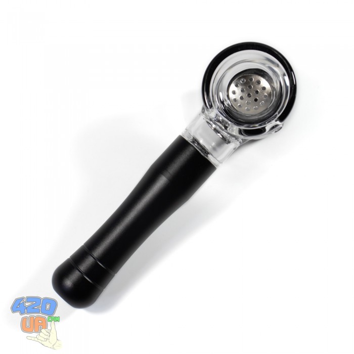 Трубка для курения Top Pipe из стекла и металла с отверстием для воздуха