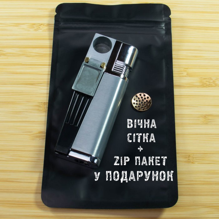 Срібляста трубка-запальничка з тайником 3 в 1