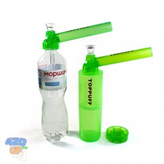 Туристический бонг Top puff 2 Тубус Зелёный Трубка для травы на бутылку