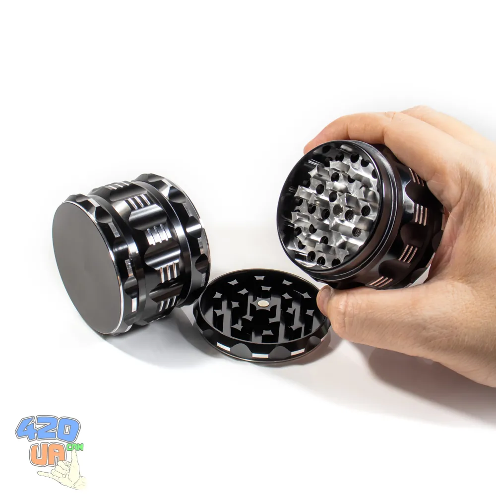 Подрібнювач для марихуани 63 мм Tesla Black