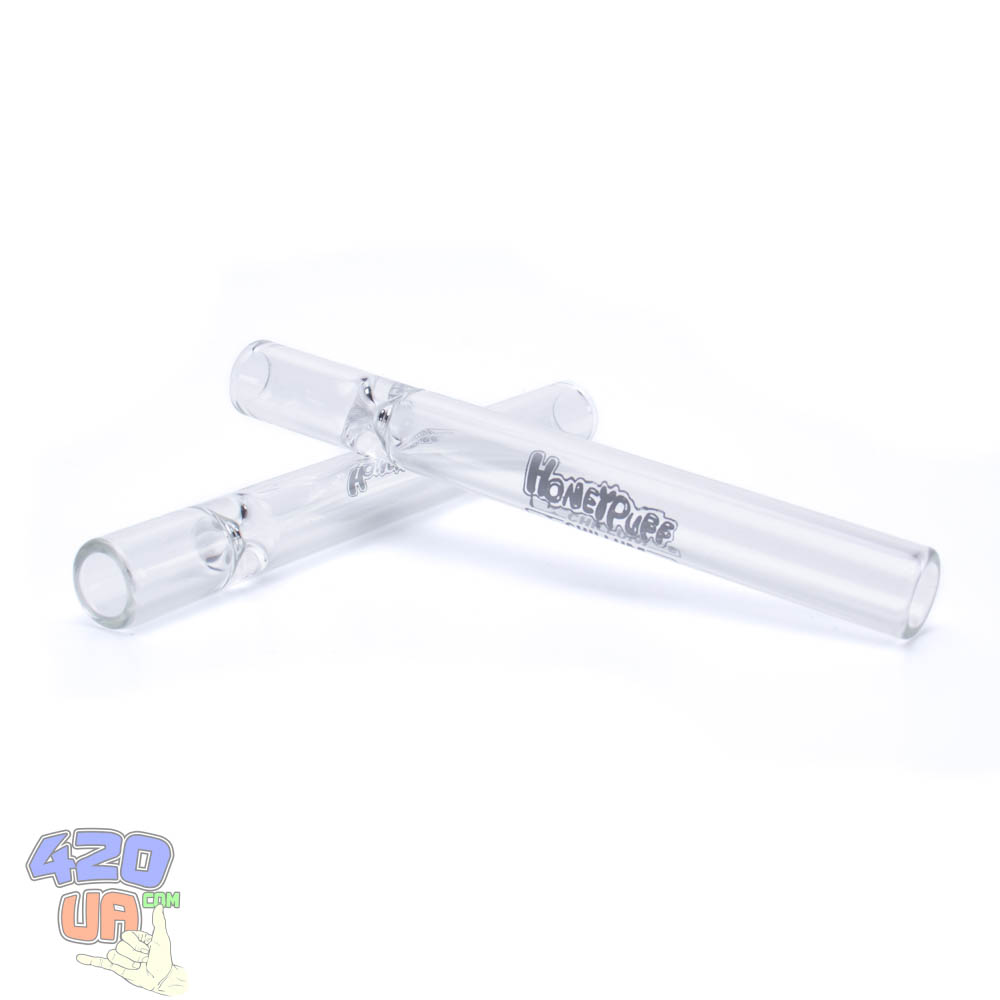 Стеклянная трубка Chillum HoneyPuff Прозрачная Onehitter для курения конопли